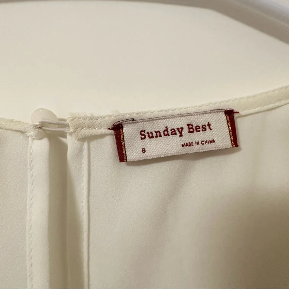 ARITZIA Sunday Best White Ruffle Top - Picture 5 of 7